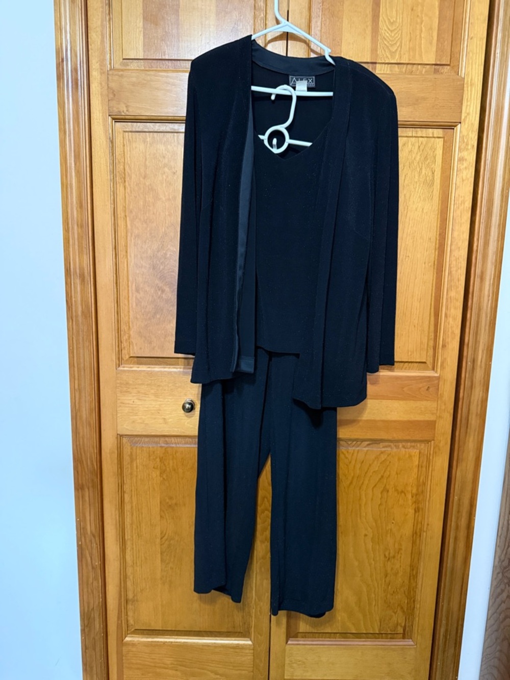 Alex Evenings Black 3-Piece Women's Pant Suit